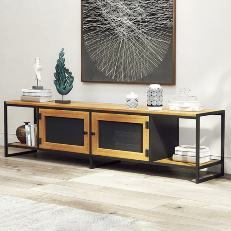 Industrial TV Stand Console Open Storage Media Console TV Stand for Living Room