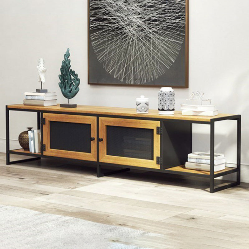 Industrial TV Stand Console Open Storage Media Console TV Stand for Living Room