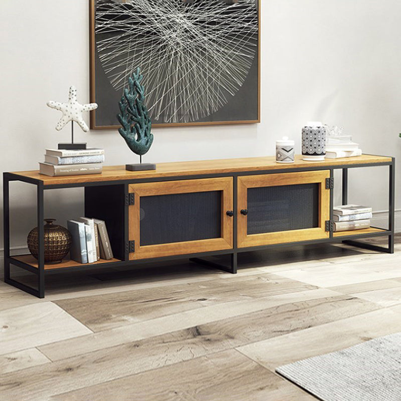 Industrial TV Stand Console Open Storage Media Console TV Stand for Living Room