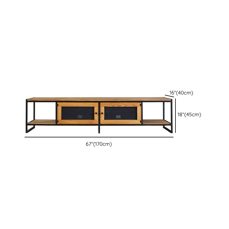 Industrial TV Stand Console Open Storage Media Console TV Stand for Living Room