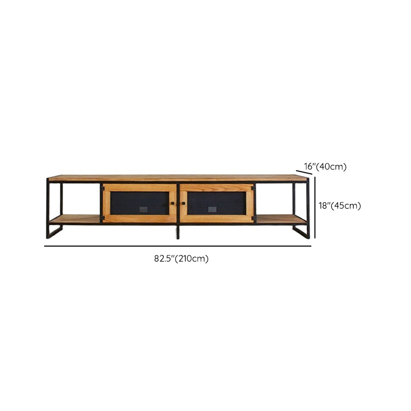 Industrial TV Stand Console Open Storage Media Console TV Stand for Living Room