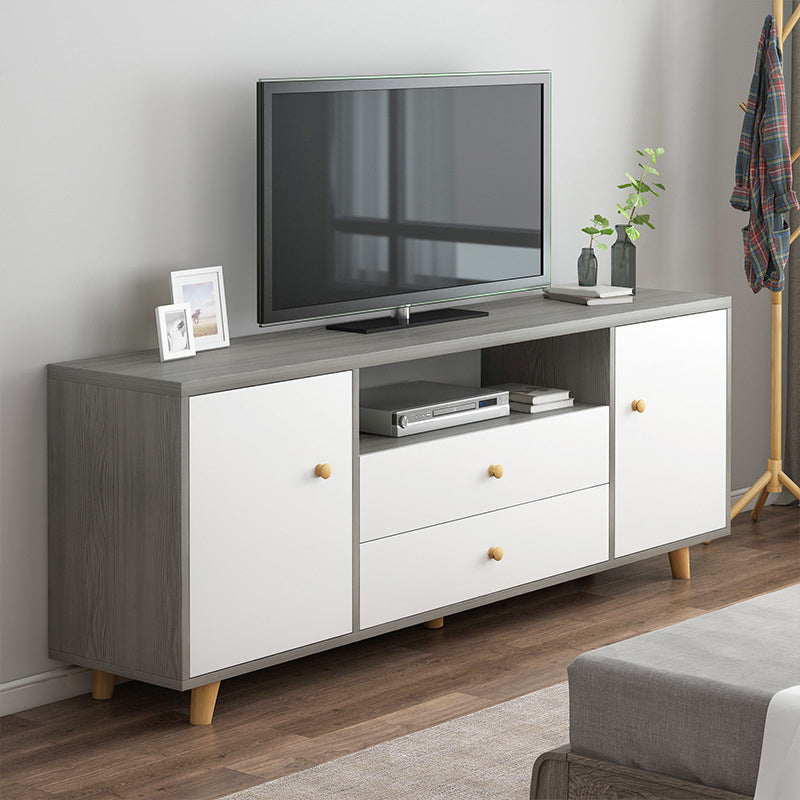 Modern TV Stand Console Wooden Media Console TV Stand for Living Room