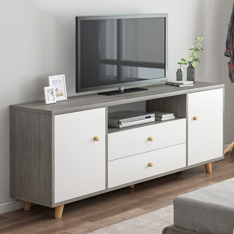 Modern TV Stand Console Wooden Media Console TV Stand for Living Room