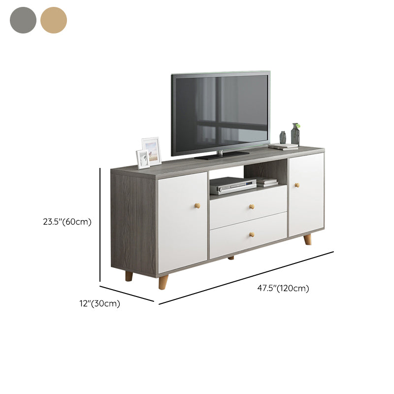 Modern TV Stand Console Wooden Media Console TV Stand for Living Room