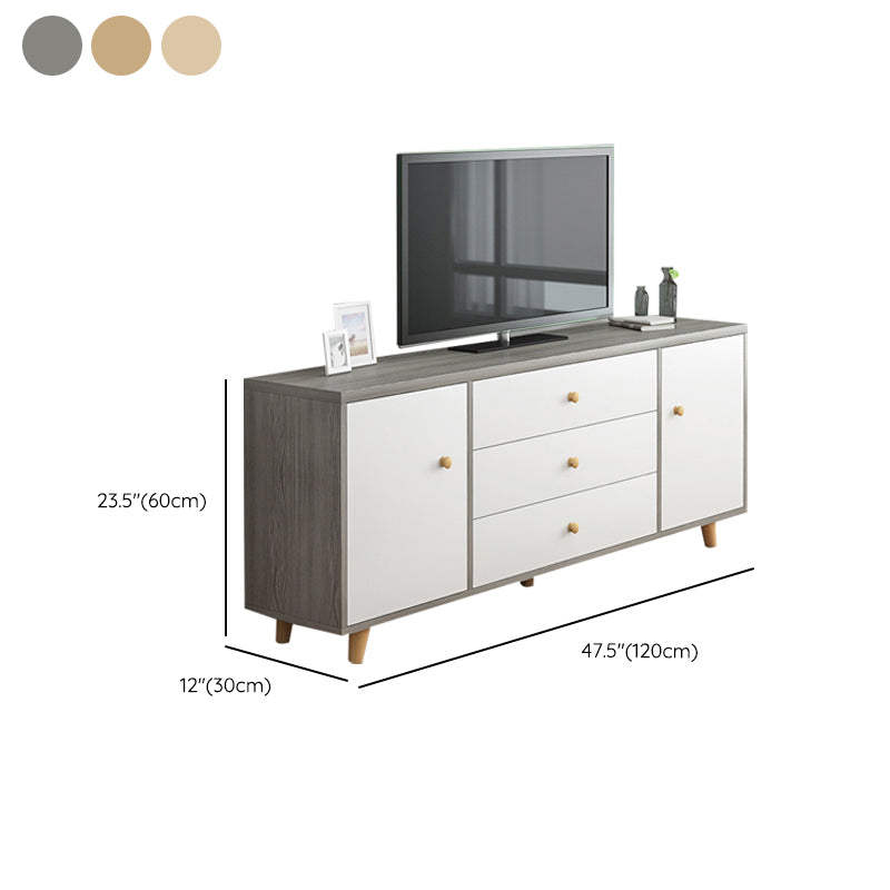 Modern TV Stand Console Wooden Media Console TV Stand for Living Room