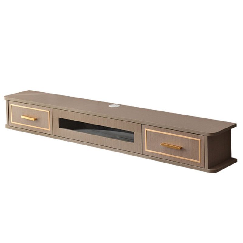 Modern Wood TV Stand Console Floating TV Media Stand with Drawers for Living Room