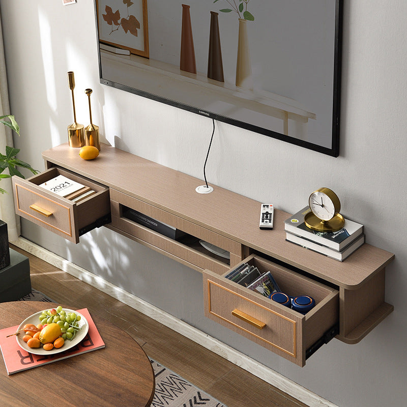 Modern Wood TV Stand Console Floating TV Media Stand with Drawers for Living Room