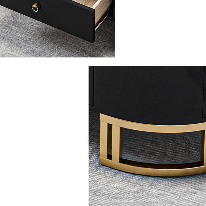 Modern TV Stand Console Open Storage Media Console TV Stand with Drawers