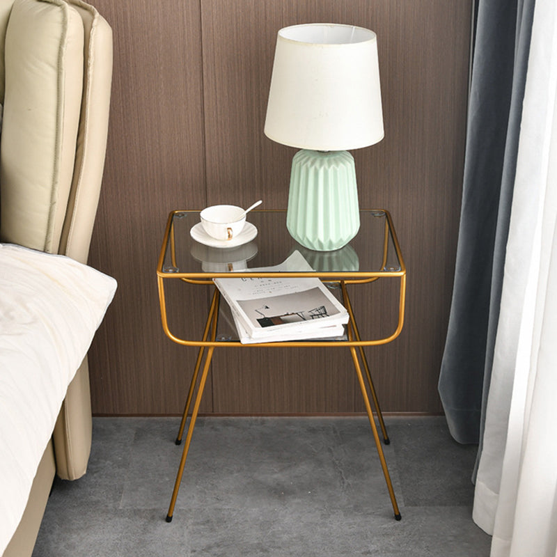 Contemporary Bed Nightstand Metal Bedside Cabinet for Bedroom