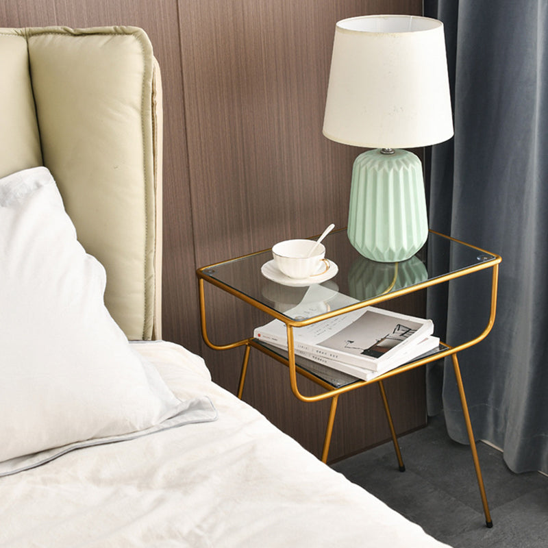 Contemporary Bed Nightstand Metal Bedside Cabinet for Bedroom