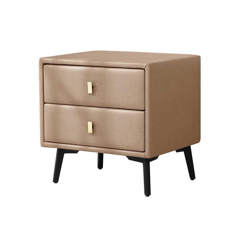 Artificial Wood Nightstand 2 Drawers Night Table for Bedroom