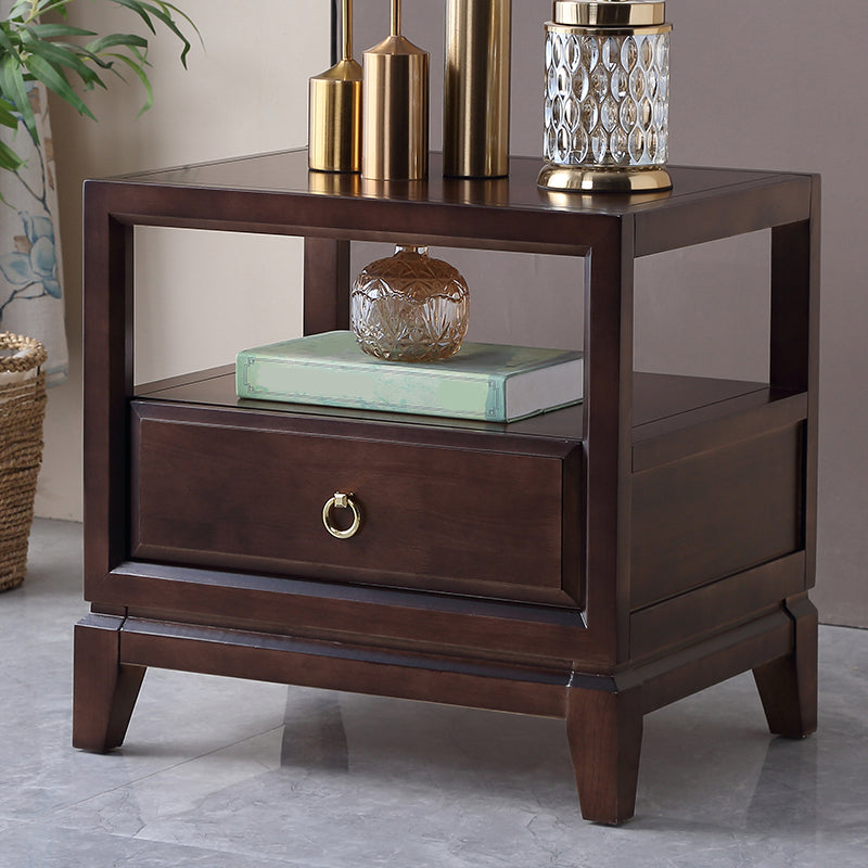 Traditional Nightstand Solid Wood Accent Table Nightstand with Drawer