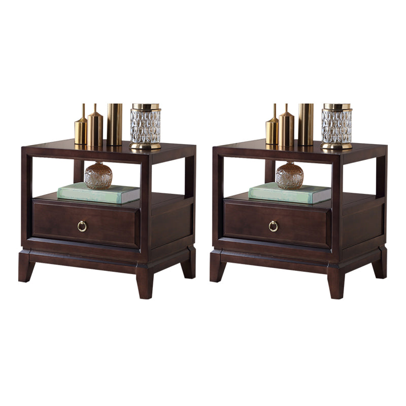 Traditional Nightstand Solid Wood Accent Table Nightstand with Drawer