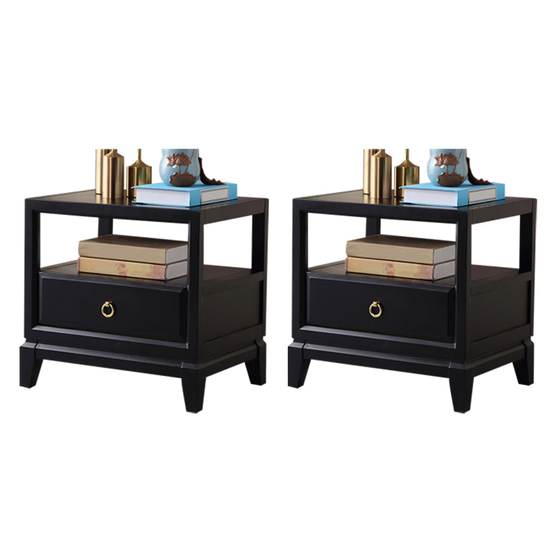 Traditional Nightstand Solid Wood Accent Table Nightstand with Drawer