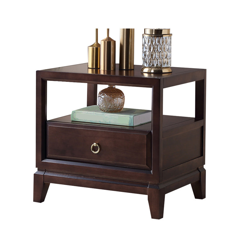 Traditional Nightstand Solid Wood Accent Table Nightstand with Drawer