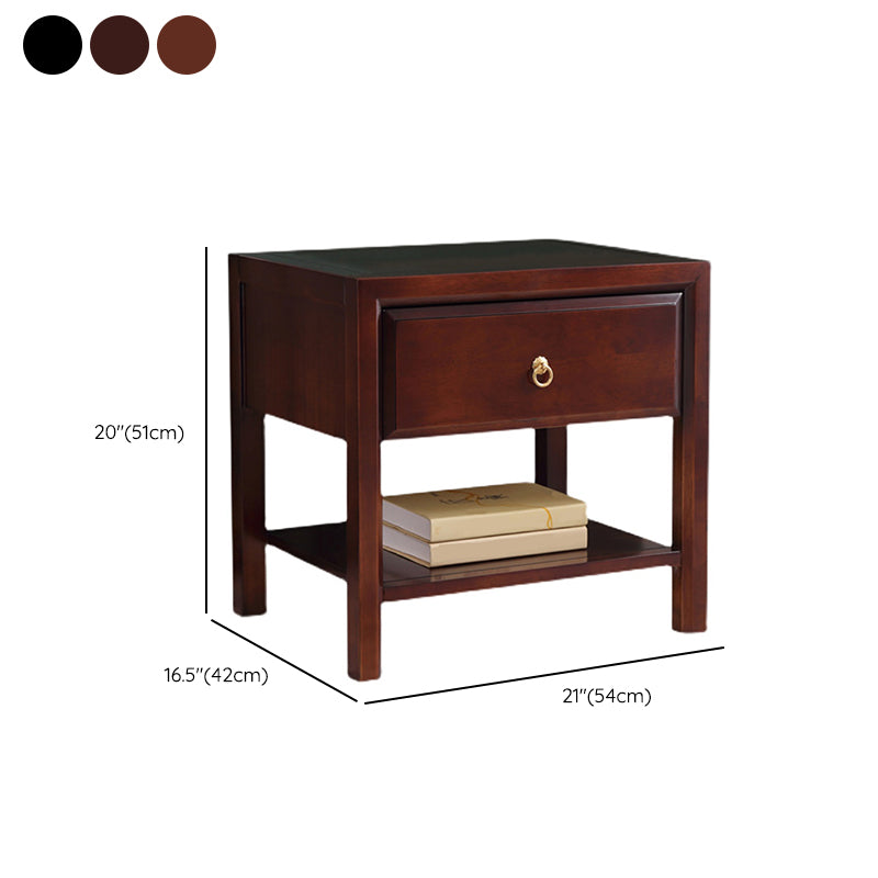 Traditional Nightstand Solid Wood Accent Table Nightstand with Drawer