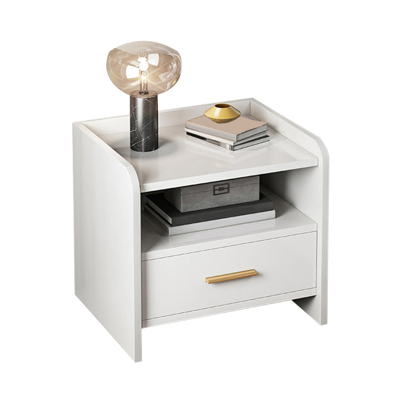 Contemporary Accent Table Nightstand Drawer Storage Night Table ,16.5" Tall