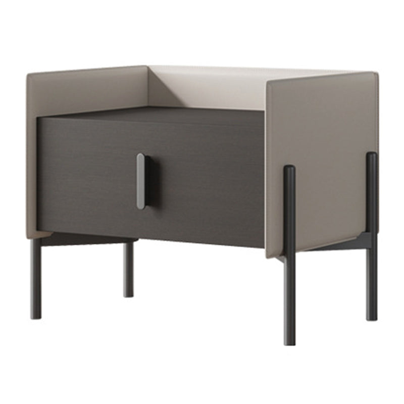 Faux Wood Accent Table Nightstand Modern Bed Nightstand With Legs