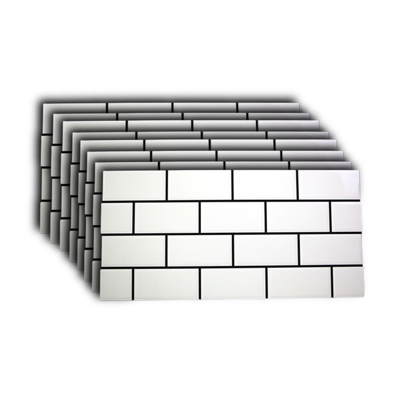 Retangular 23.62"x11.81" Mosaic Sheet Wall Tile Porcelain Brick Look Wall Tile