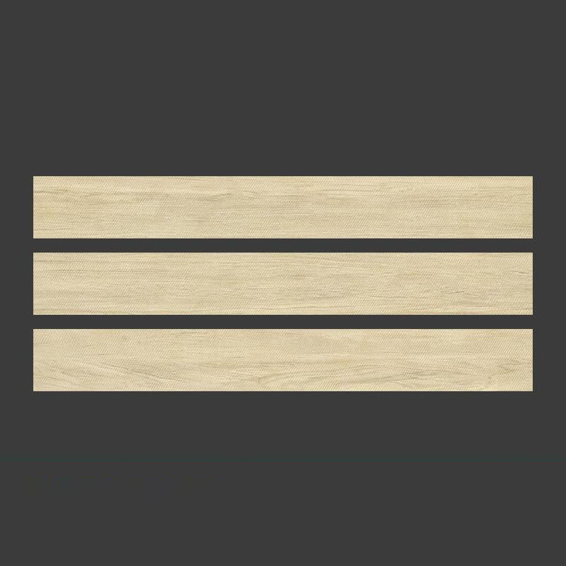 Retangular 5.9"x47.24" Porcelain Singular Tile Fabric Look Floor Tile