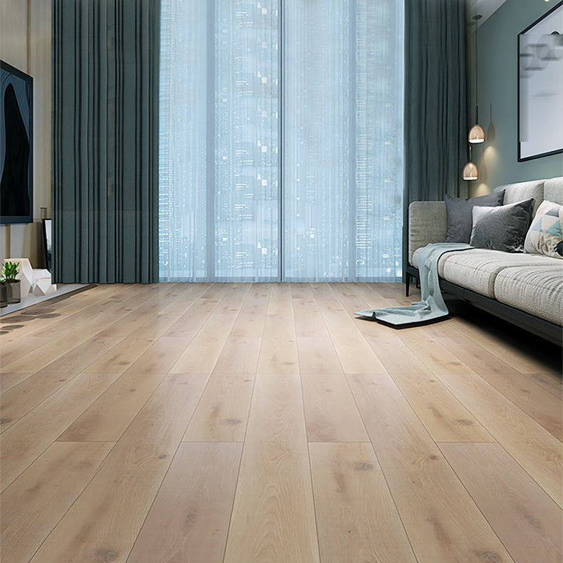 Modern E0 Solid Wood Laminate Flooring in Natural, Click-Lock, Waterproof