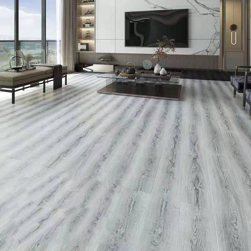 49"x8" Wide E0 Natural Solid Wood Laminate Flooring, Click-Lock, Waterproof