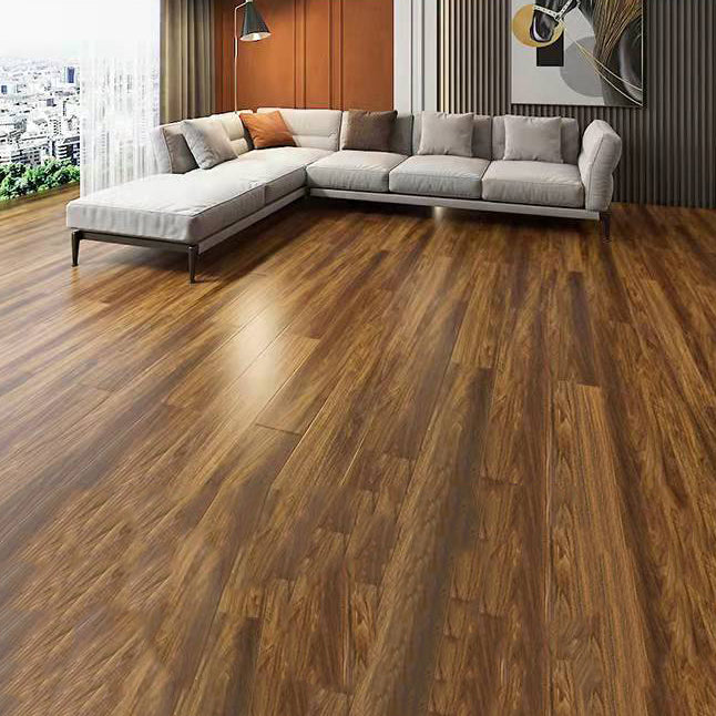 49"x8" Wide E0 Natural Solid Wood Laminate Flooring, Click-Lock, Waterproof