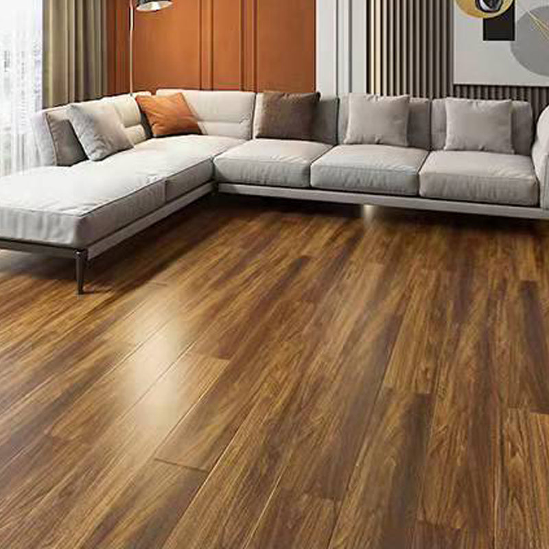 49"x8" Wide E0 Natural Solid Wood Laminate Flooring, Click-Lock, Waterproof