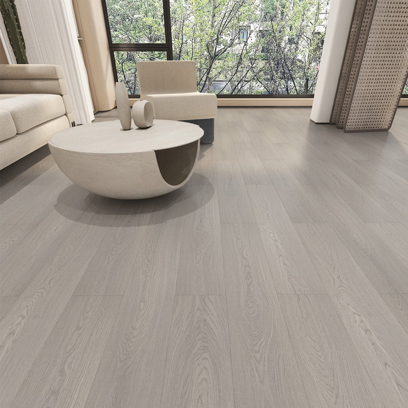 49"x8" Wide E0 Natural Solid Wood Laminate Flooring, Click-Lock, Waterproof