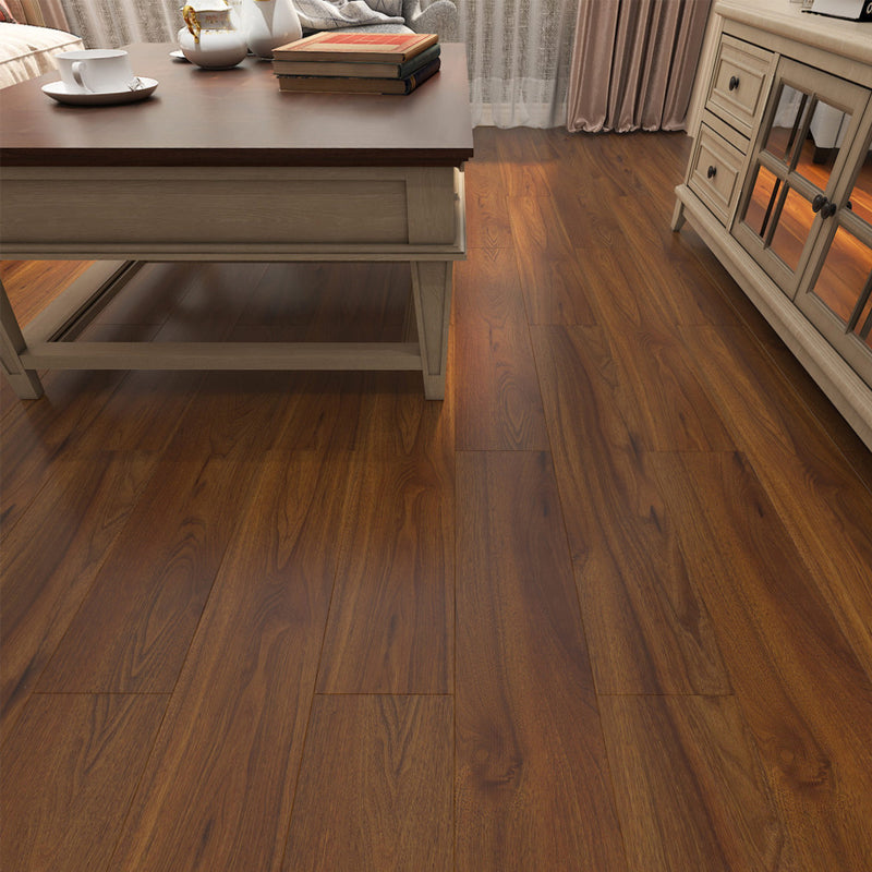 49"x8" Wide E0 Natural Solid Wood Laminate Flooring, Click-Lock, Waterproof