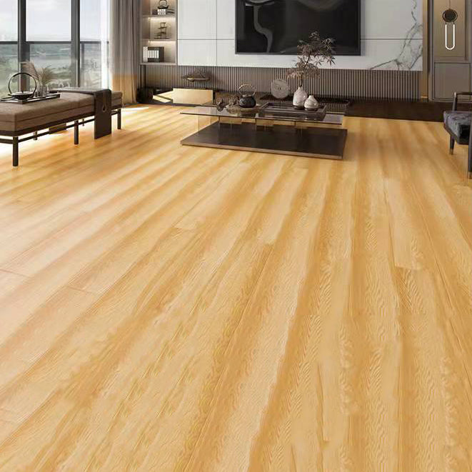 49"x8" Wide E0 Natural Solid Wood Laminate Flooring, Click-Lock, Waterproof