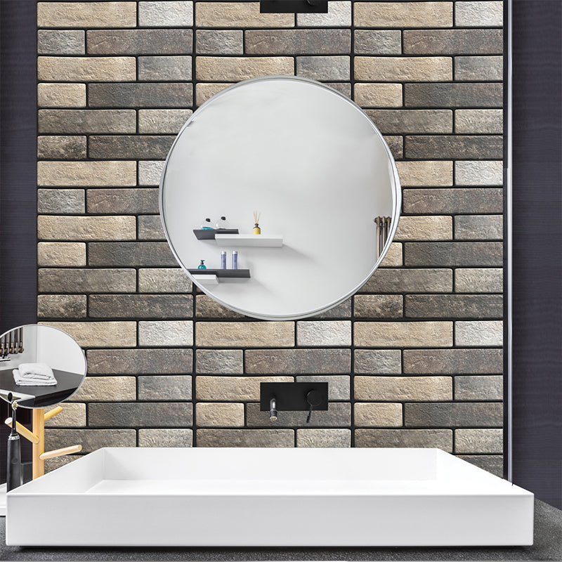 Modern Matte Peel and Stick Tile Rectangular PVC Subway Tile for Bathroom