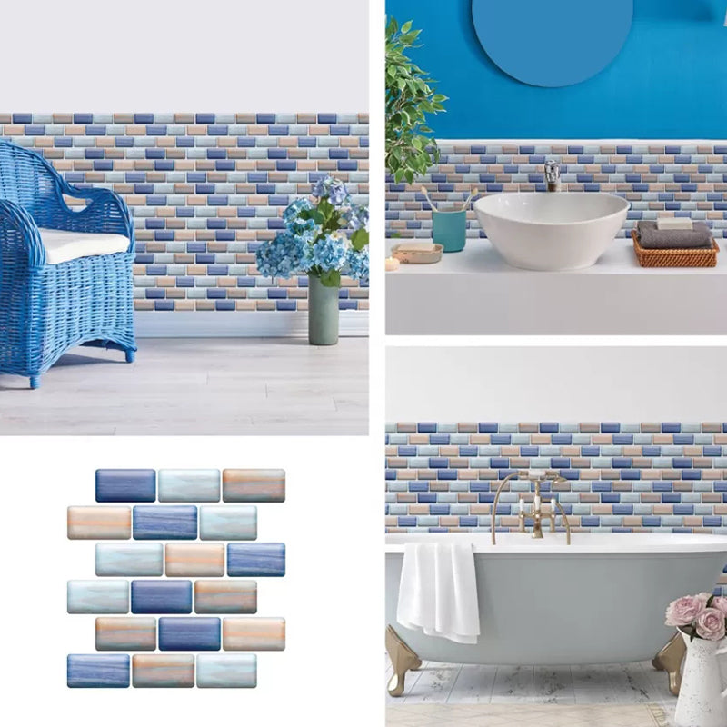 Modern Matte Peel and Stick Tile Rectangular PVC Subway Tile for Bathroom