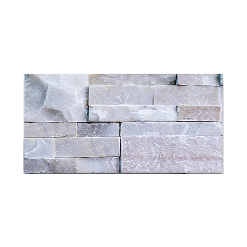 Modern Grey PVC Peel and Stick Tiles Rectangular Stacked Stone Mosaic Tile