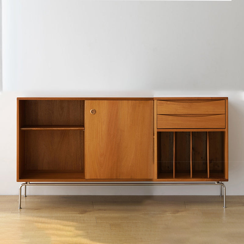 Contemporary Style Dining Buffet Solid Wood Sideboard with Cabinets and Drawers