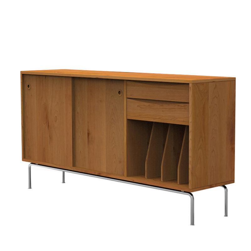 Contemporary Style Dining Buffet Solid Wood Sideboard with Cabinets and Drawers