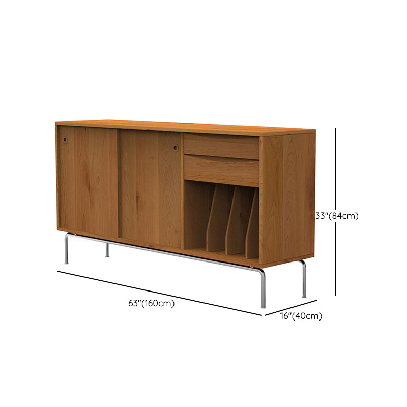 Contemporary Style Dining Buffet Solid Wood Sideboard with Cabinets and Drawers