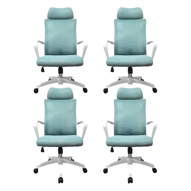 High Back Task Chair Modern Nylon Slide Arms Included Office Chair