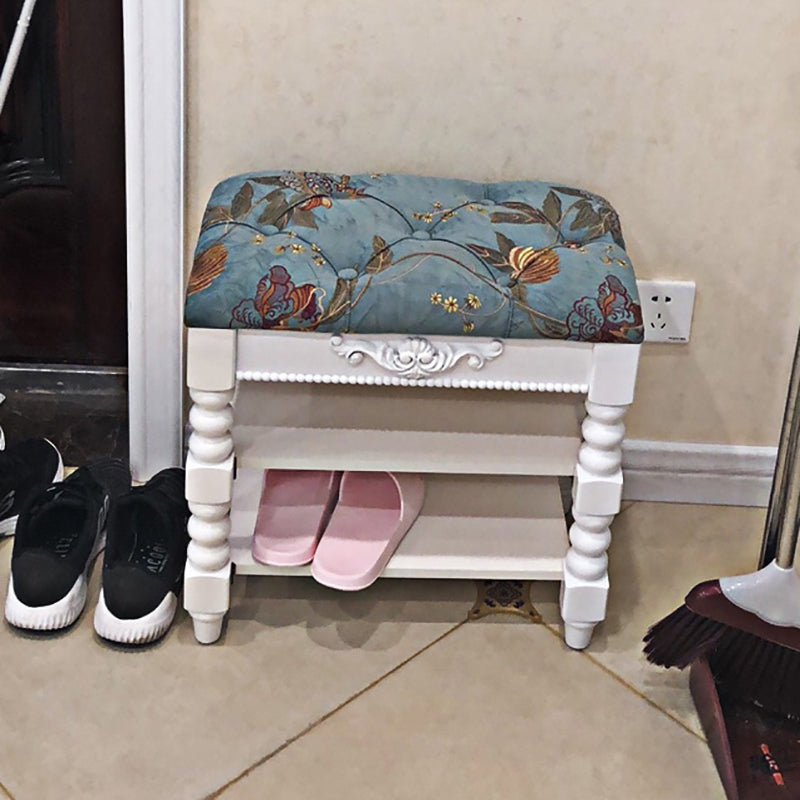 Upholstered Shelves Seating Bench Cushioned Entryway and Bedroom Bench with Legs