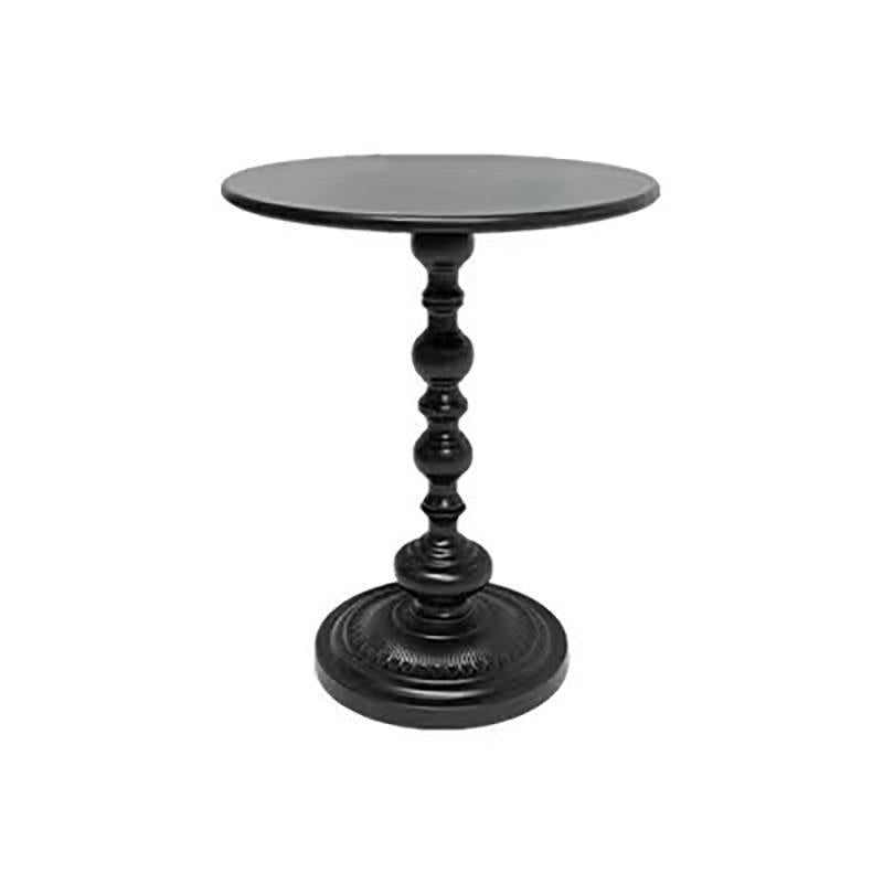 Mid-Century End Table Iron Pedestal Round Living Room Side Table