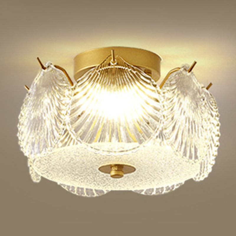 1-Light Flush Mount Modern Crystal Flush Mount Ceiling Light