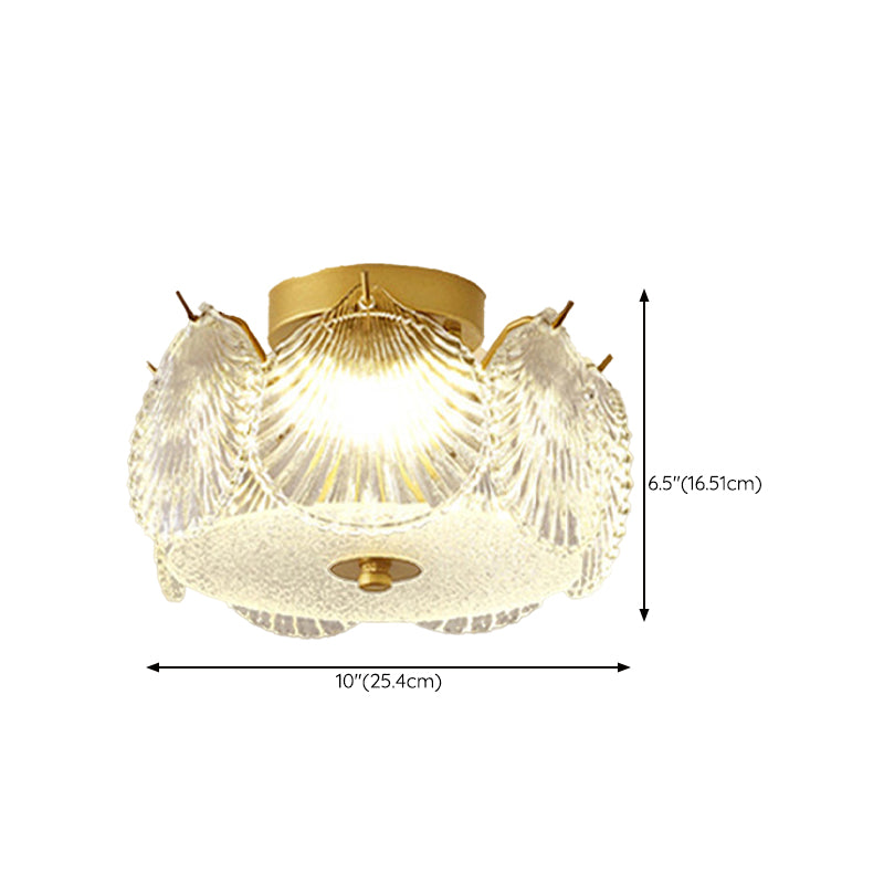 1-Light Flush Mount Modern Crystal Flush Mount Ceiling Light