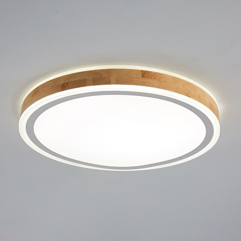 1-Light Ceiling Mount Light Fixture Modern Wood Ceiling Light Fixture