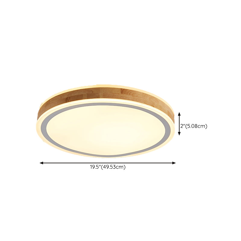 1-Light Ceiling Mount Light Fixture Modern Wood Ceiling Light Fixture