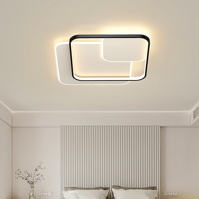 Multiple-Light Square Flush Mount Ceiling Light Modern Metal Flush Mount Lighting