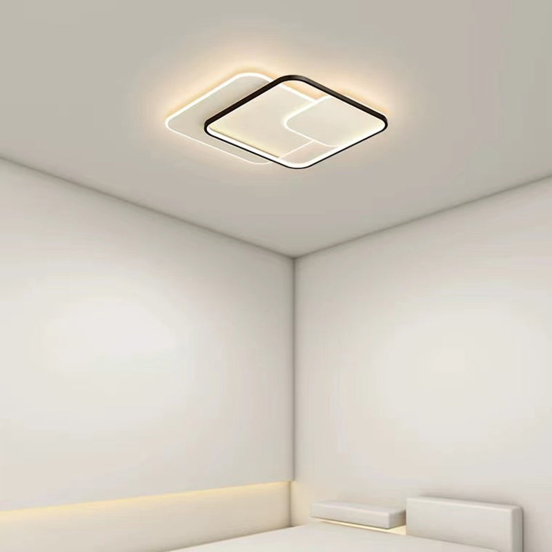 Multiple-Light Square Flush Mount Ceiling Light Modern Metal Flush Mount Lighting