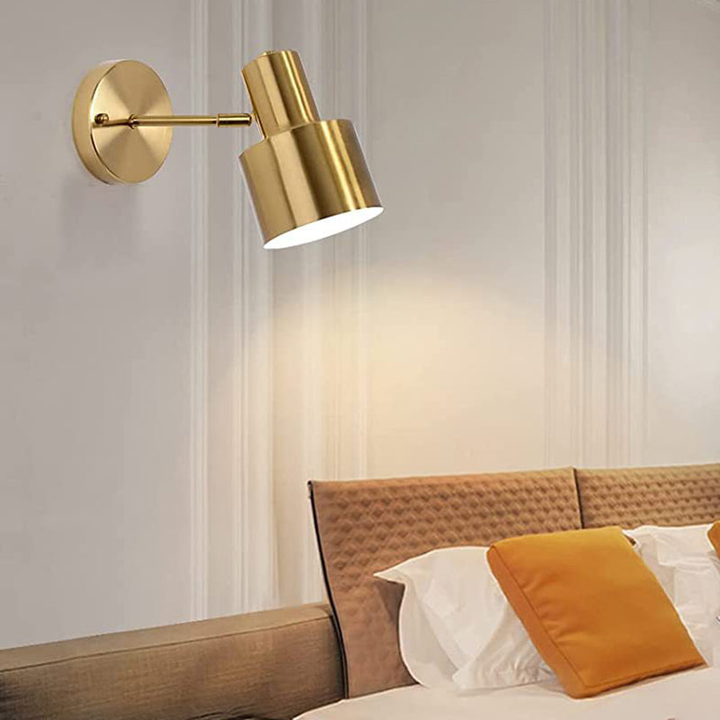 Postmodern Style Vanity Light Cylinder Shape Vanity Lamp with Iron Shade for Bedroom