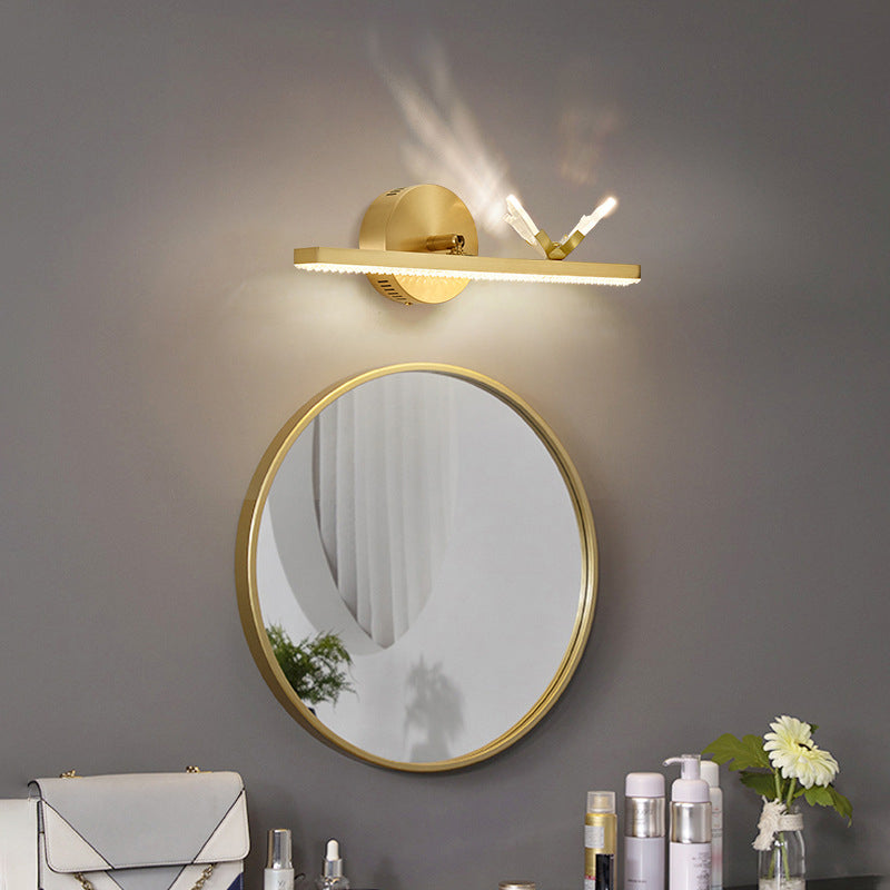 Nordic Style Vanity Light Strip Shape Vanity Lamp with Acrylic Shade for Shower Room