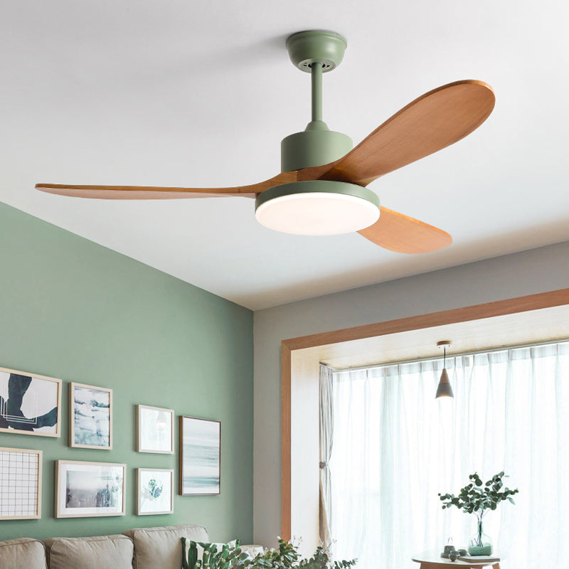 Nordic Style 1-Light Ceiling Fan Lamp Iron Ceiling Fan Light for Bedroom