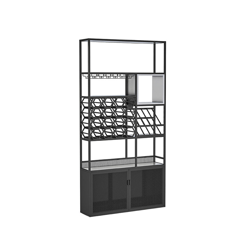 Freestanding Modern Wine Rack Kit Metal 11.8"W Wine Holder Rack with Shelf